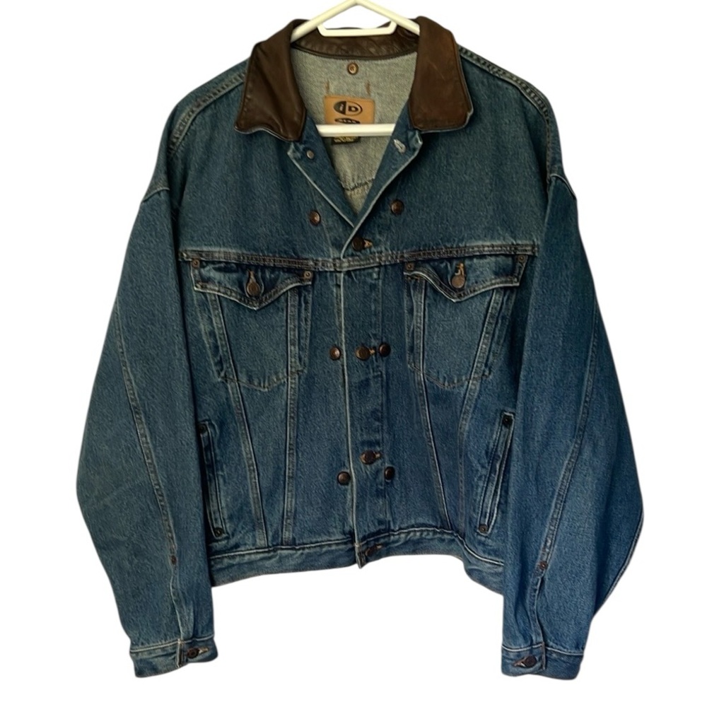Vintage ID International Denim Jean Jacket Oversized Men’s Size XL Unisex